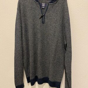 Cutter & Buck Men's Navy Sweater Italian Yarn SOFT